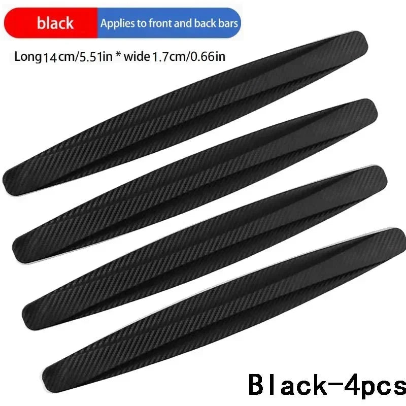 4/6PCS Car Universal Front and Rear Bumper Protector Rubber Bumper Cover Protective Lip Strip Bumper Decoration Strip