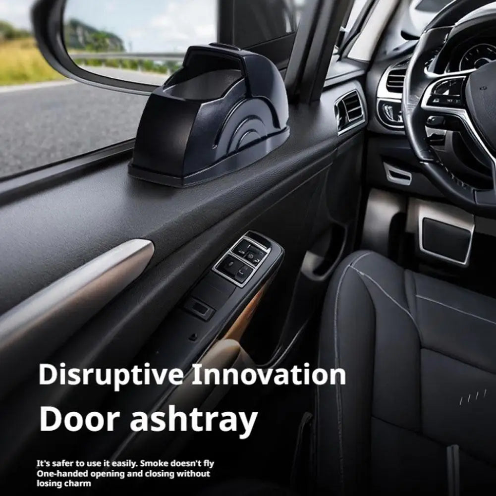 1/2Pcs Car Ashtray Door Mounted Smokeless Ash Tray With Lid Portable Auto Trash Bin Garbage Can Car Ashtray Holder Tools