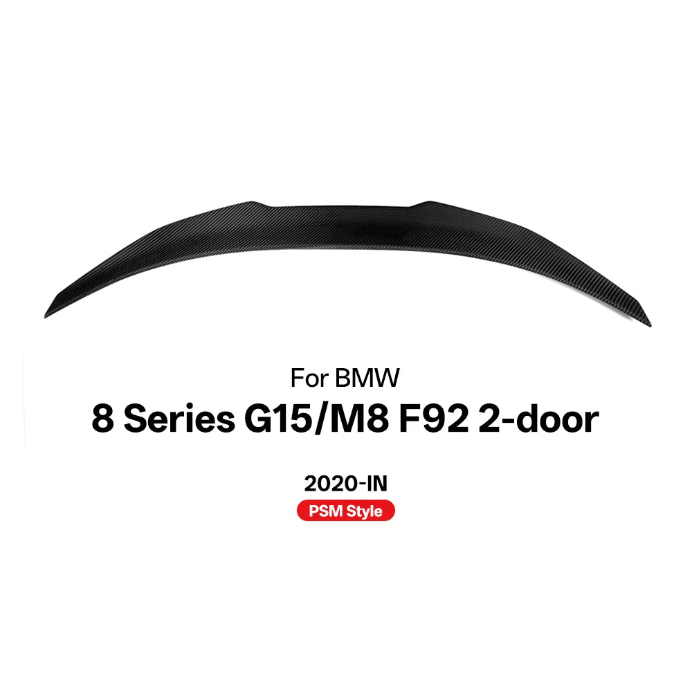 Real Dry Carbon Fiber Rear Trunk Spoiler Boot Wing Car Accessories Roof Tail Fin For BMW 8 Series G15 M8 F92 MP Style 2020-IN