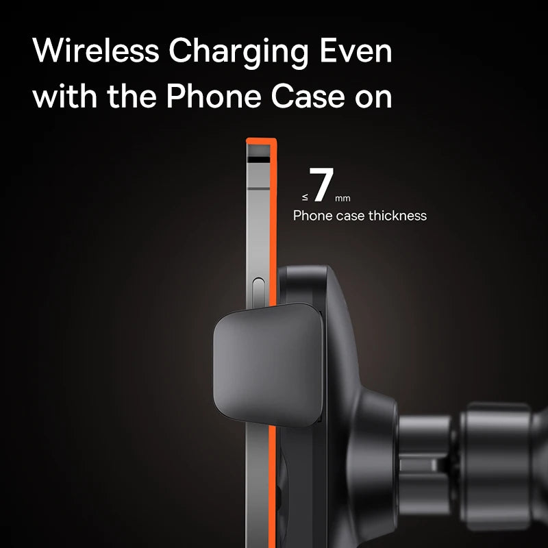 15W Wireless Car Phone Holder Charger With Auto Clamp