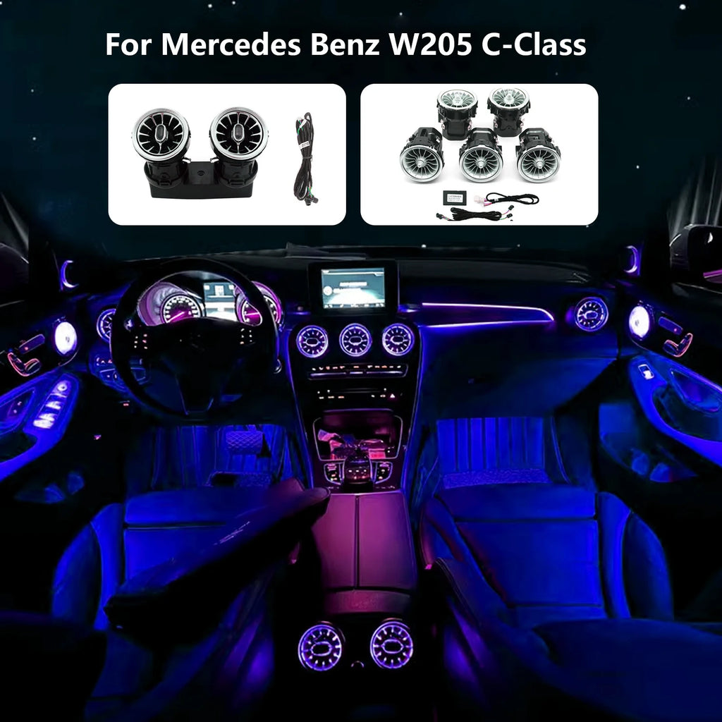 LED Ambient Turbine Air Vents for Mercedes-Benz C GLC
