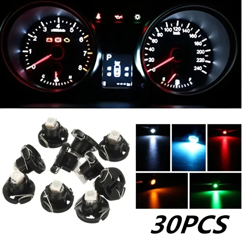 10pcs T3 T4.2 T4.7 LED Bulb Canbus Super Bright  Interior Lights Dashboard Warming Indicator Wedge Auto Instrument Lamp 12V